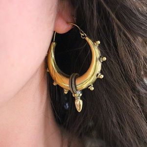 Gold Tribal Hoops